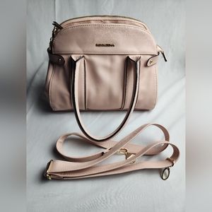 Big Buddha Women’s Pink Cream Faux Leather Shoulder Bag Purse